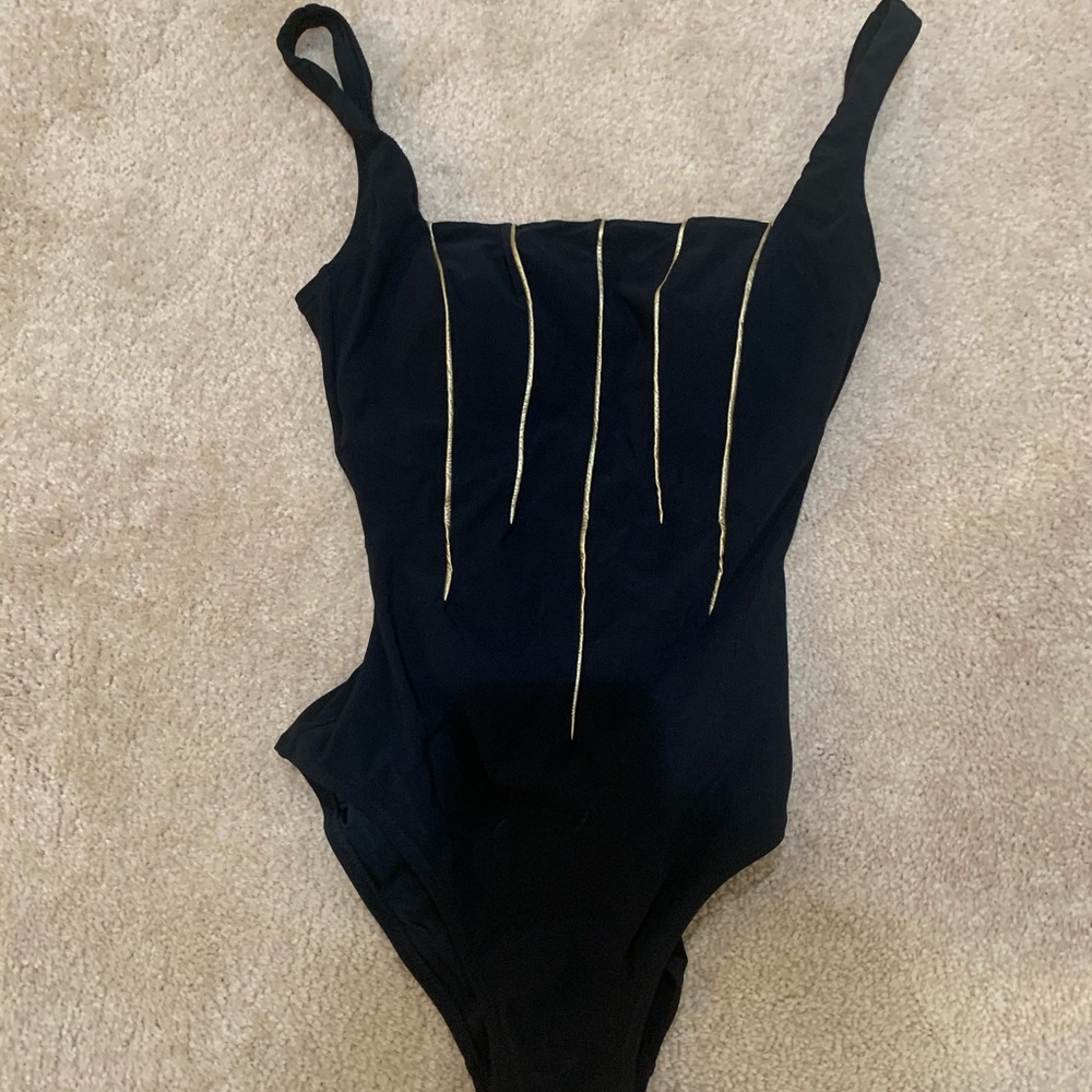 Gottex black and gold bathing suit. Size 6